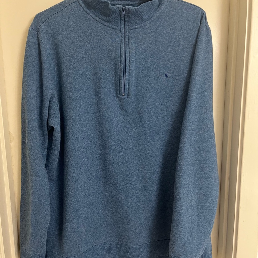 Criquet Men's Blue Zip-Up Sweater